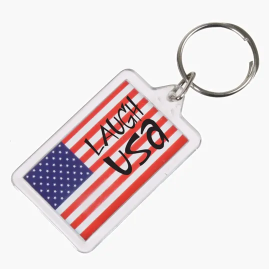 USA Flag Crystal Keychain