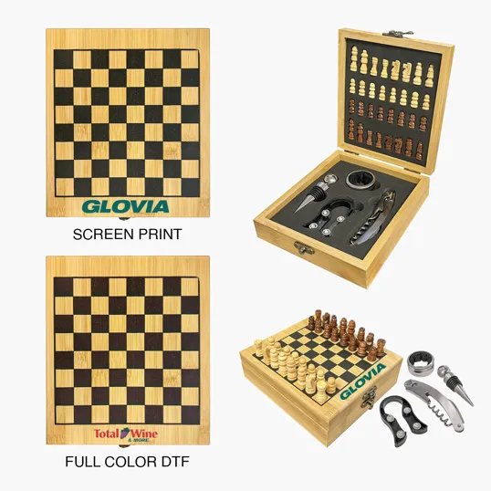 Chess Board & Wine Set