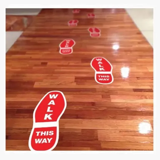 EZ STIK™ Footprints Floor Smooth Short-Term Decals