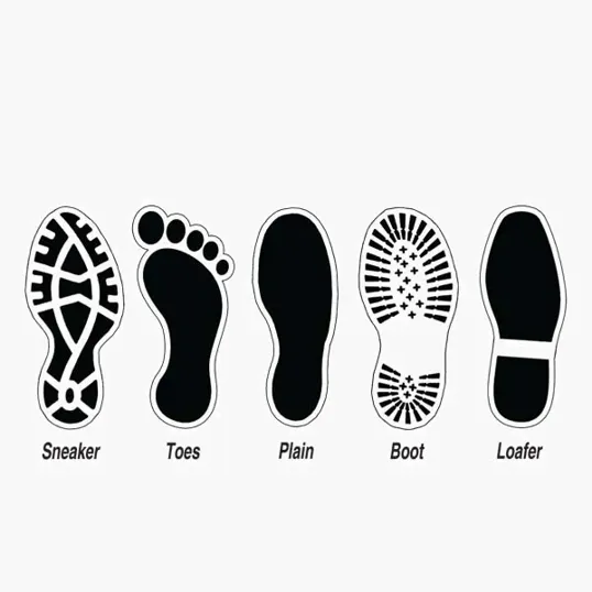 EZ STIK™ Footprints Floor Smooth Short-Term Decals — view 2