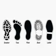 EZ STIK™ Footprints Floor Smooth Short-Term Decals — view 2