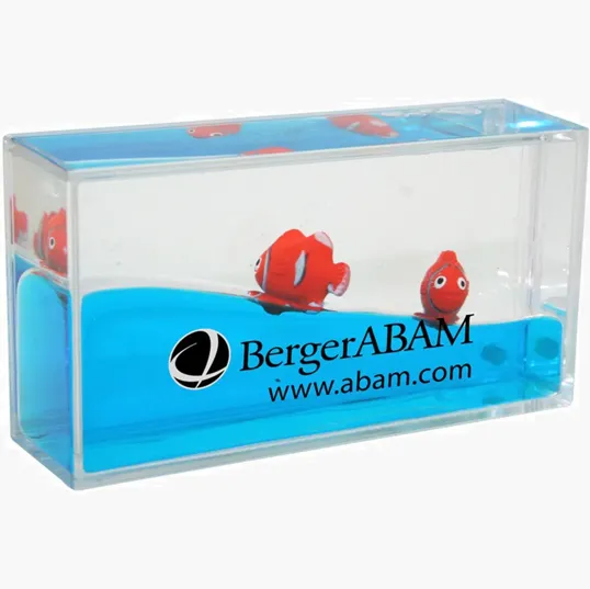 Mini Clownfish Liquid Wave Paperweight — view 2