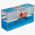 Mini Clownfish Liquid Wave Paperweight