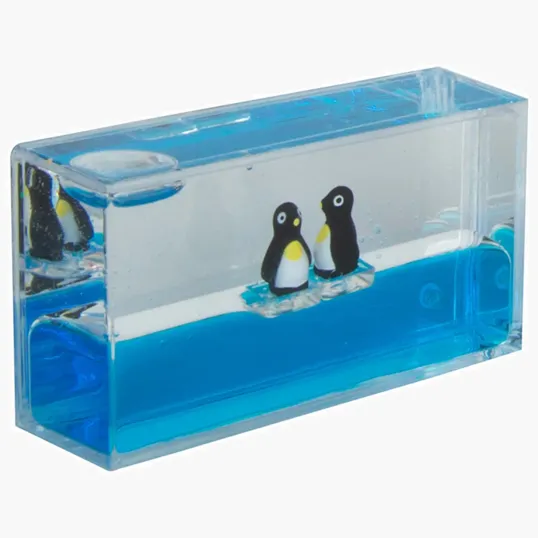 Mini Penguin Liquid Wave Paperweight — view 4