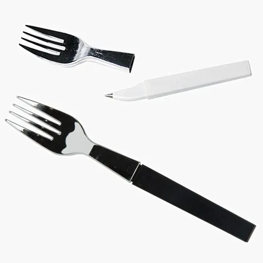 Fork Pen Ballpoint with Fork-Shaped Cap — view 2
