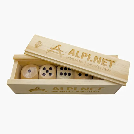 Wooden Dice in Box — view 2