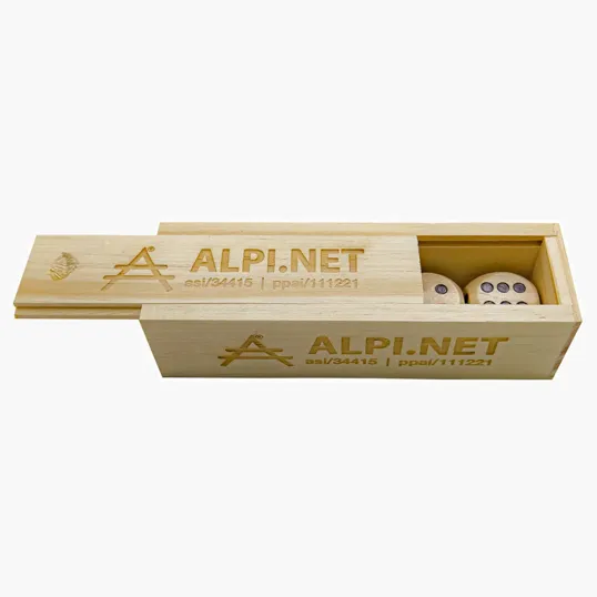 Wooden Dice in Box — view 4