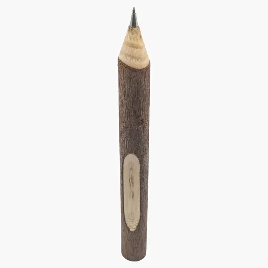 Wooden Twig Pen With Bark — view 2