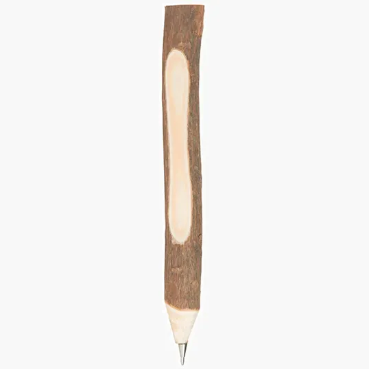 Wooden Twig Pen With Bark — view 3