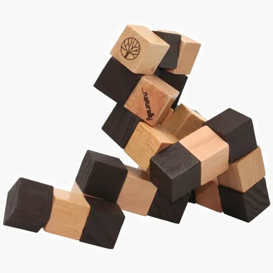 Wooden Elastic Cube Puzzle — view 2