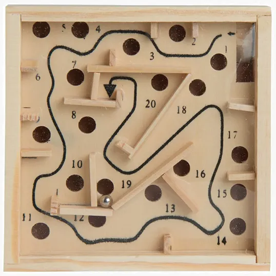 Wooden Maze Puzzle, 4.5" x 4.5" — view 5