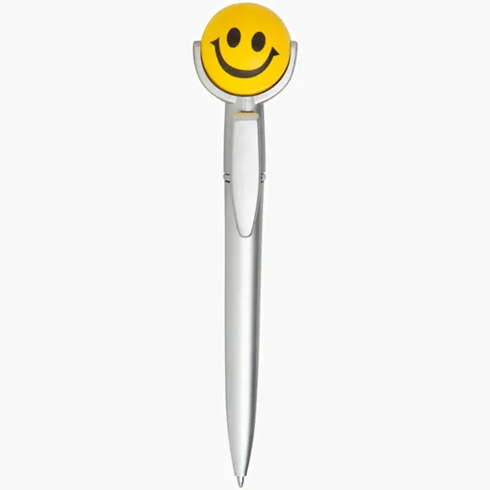 Smiley Squeeze Top Pen — view 2