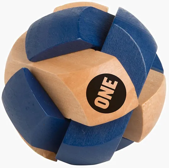 Wooden Soccer Ball Puzzle — view 2