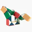 Large Snake Puzzle — Rotatable Triangular Pieces — view 2