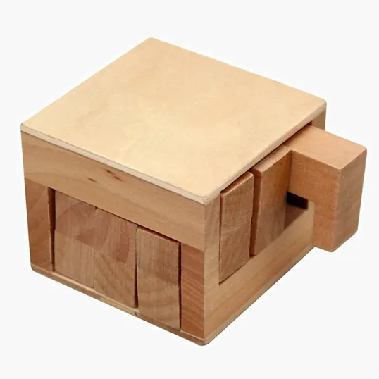Wooden Sliding Cube Puzzle — view 5