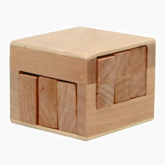 Wooden Sliding Cube Puzzle — view 6