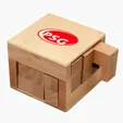 Wooden Sliding Cube Puzzle