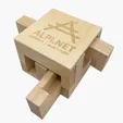 Wooden Sliding Cube Puzzle — view 2
