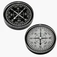 Round Compass Paperweight — view 2