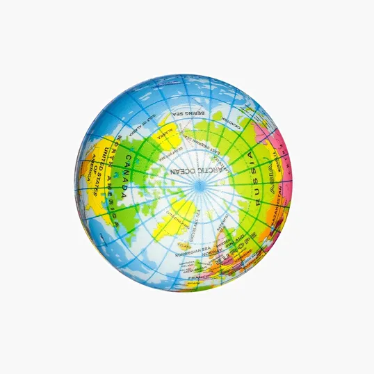 Printed Globe PU Ball 3" Stress Reliever — view 5