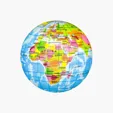 Printed Globe PU Ball 3" Stress Reliever