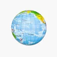 Printed Globe PU Ball 3" Stress Reliever — view 3