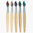 Paint Brush Pen Ballpoint, 6-Inch Plastic Novelty Pen