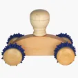 Small Wooden Massager — view 2
