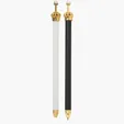 Crown Metal Ballpoint Pen with Pearl Click Mechanism
