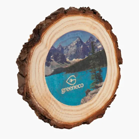 Natural Wooden Coaster, 3.5" Round — view 3