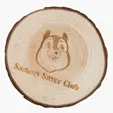 Natural Wooden Coaster, 3.5" Round — view 2