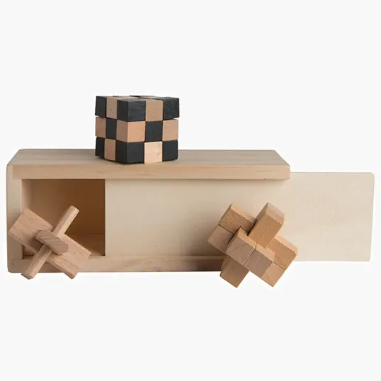 3-in-1 Wooden Puzzle Boxed Set — view 3