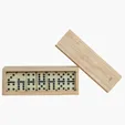 Small Dominos in Wooden Box — view 2