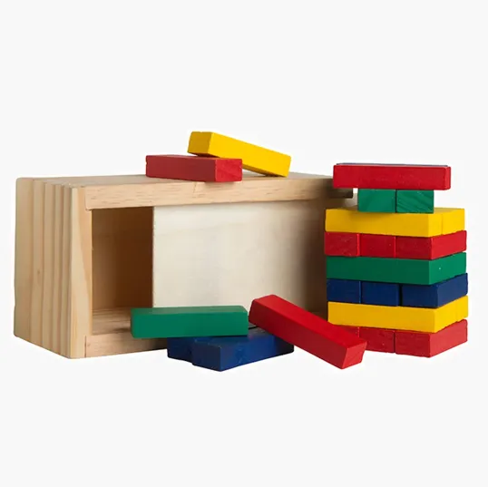 Multi-Colored Block Wooden Tower Puzzle — view 2