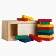 Multi-Colored Block Wooden Tower Puzzle — view 2