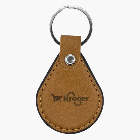 Faux Leather Teardrop Keyring — view 5