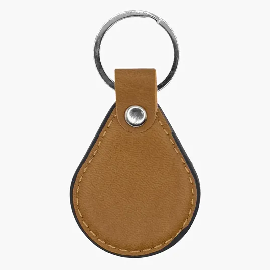 Faux Leather Teardrop Keyring — view 6