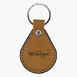 Faux Leather Teardrop Keyring — view 5
