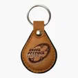 Faux Leather Teardrop Keyring — view 3