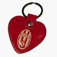 Faux Leather Heart Keyring