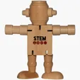 Mini Wood Robot Toy