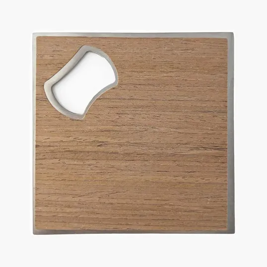 Wooden Coaster with Bottle Opener — view 2