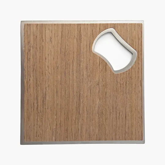 Wooden Coaster with Bottle Opener — view 3