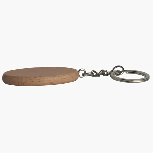 Oval Wooden Keyring — view 3
