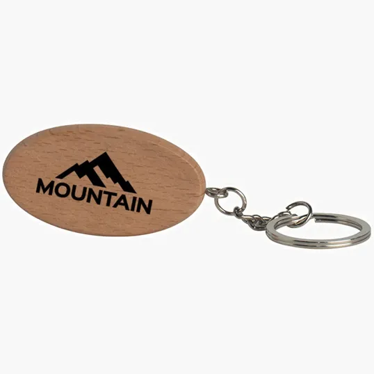 Oval Wooden Keyring