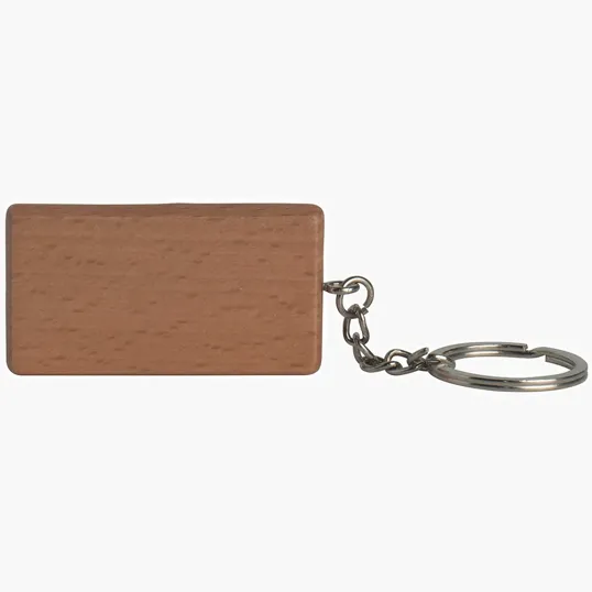 Rectangle Wooden Keyring — view 2