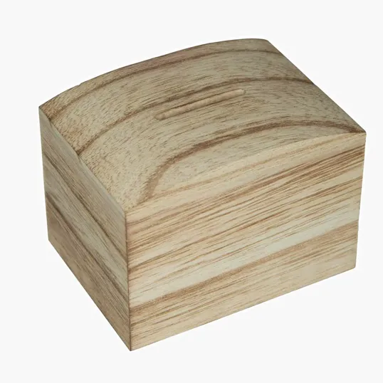 Wood Coin Bank — view 2