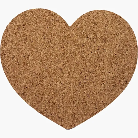 Heart-Shaped Cork Coaster — view 2