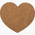 Heart-Shaped Cork Coaster — view 2