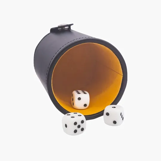 Faux Leather Dice Cup with Storage Compartment — view 2